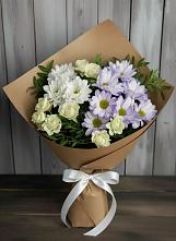 Букет цветов из:  Хризантемы и Розы в Первомайском Алтайского края