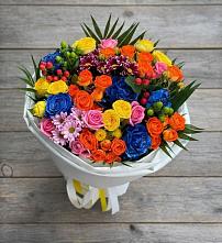 Букет цветов из:  Розы и Хризантемы в Первомайском Алтайского края