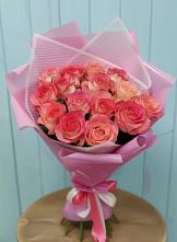 Букет 15 Розовых роз Равель в Первомайском Алтайского края